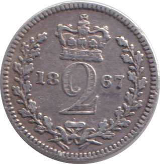 1867 MAUNDY TWOPENCE ( VF )