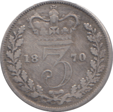 1870 THREEPENCE ( FINE )