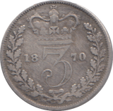 1870 THREEPENCE ( FINE )