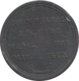 1773 MIDDLESEX MEDAL TOKEN