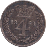 1861 MAUNDY FOURPENCE ( GF )