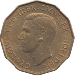 1951 BRASS THREEPENCE ( AUNC ) REF 17