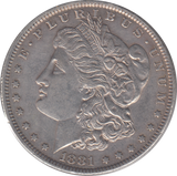 1881 SILVER MORGAN ONE DOLLAR USA