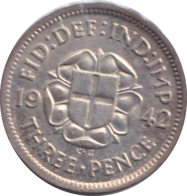 1942 THREEPENCE ( EF )