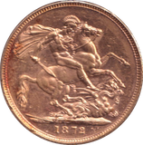 1872 GOLD SOVEREIGN ( UNC )