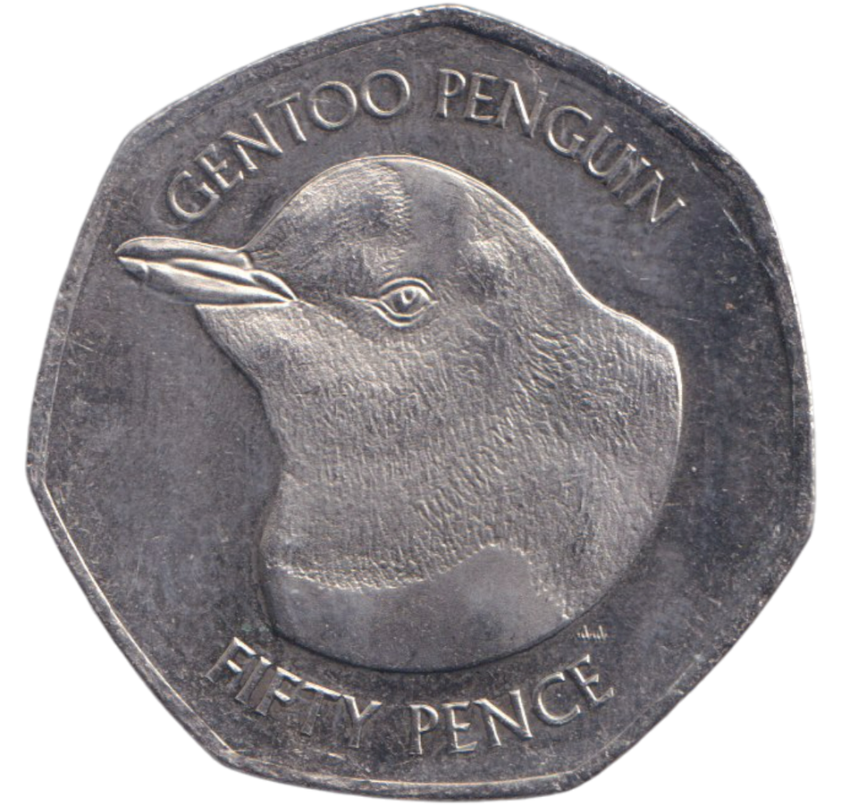 2021 50P GENTOO PENGUIN FALKLANDS ISLAND