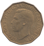 1951 BRASS THREEPENCE ( AUNC ) REF 16
