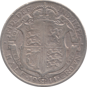 1914 HALFCROWN ( FINE )