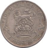 1918 SIXPENCE ( FINE )