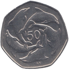 1997 50 PENCE GIBRALTAR