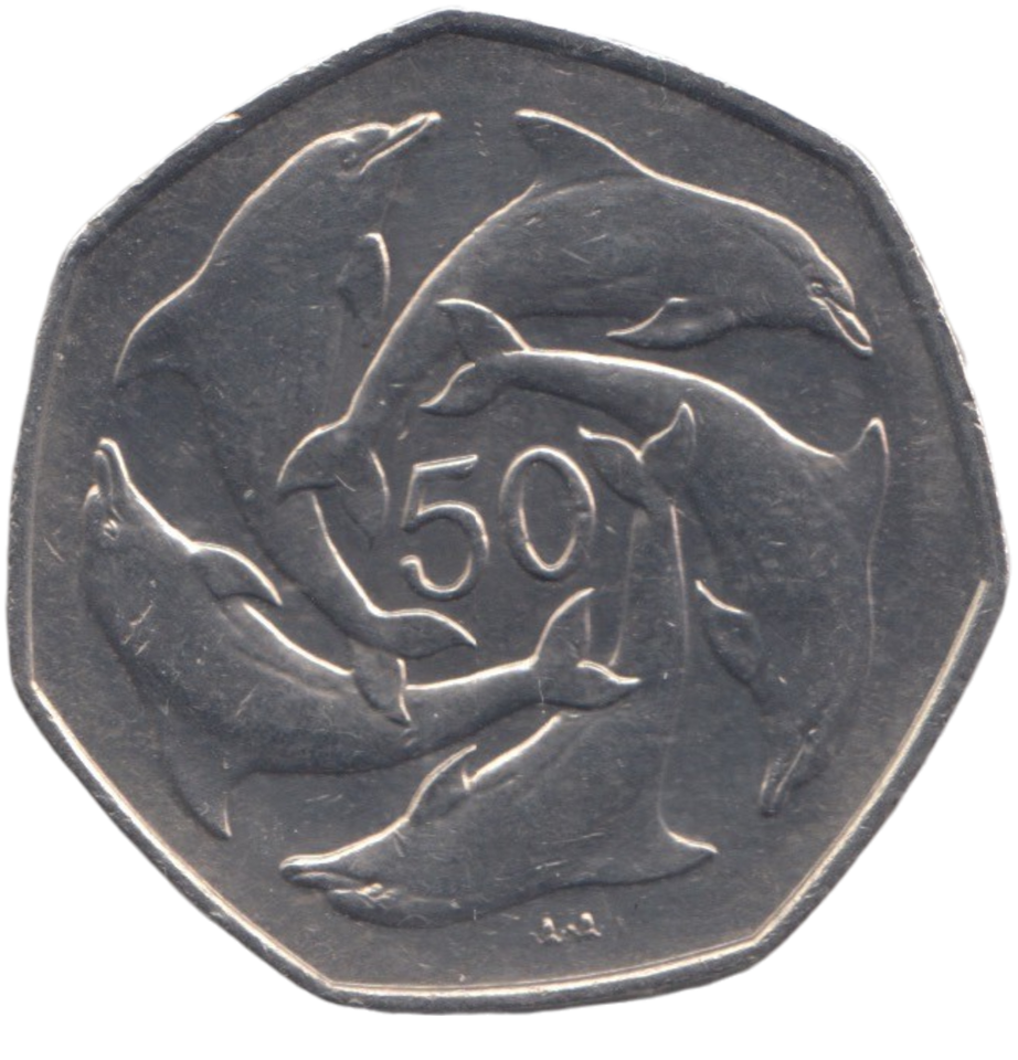 1997 50 PENCE GIBRALTAR