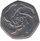 1997 50 PENCE GIBRALTAR
