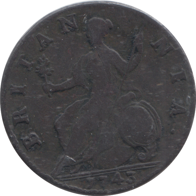 1743 HALFPENNY ( GF )