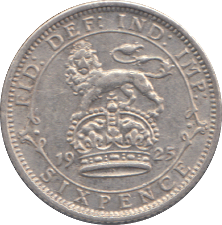 1925 SIXPENCE ( AUNC )