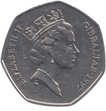 1997 50 PENCE GIBRALTAR