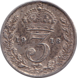 1916 THREEPENCE ( VF )