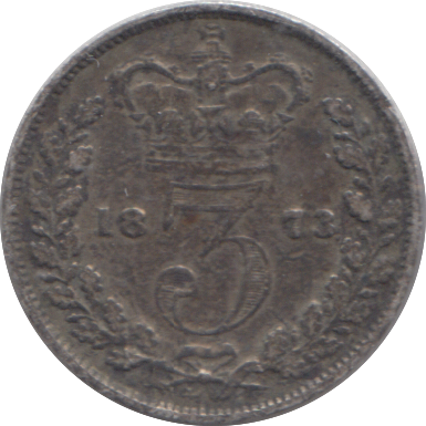 1873 THREEPENCE ( VF )