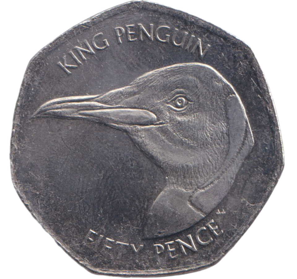 2021 50P KING PENGUIN FALKLANDS ISLAND