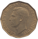 1951 BRASS THREEPENCE ( AUNC ) REF 14