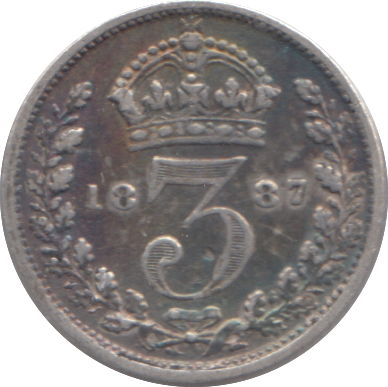 1887 THREEPENCE ( GF )