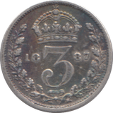1887 THREEPENCE ( GF )