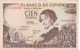 1965 SPAIN 100 PESTAS BANKNOTE REF-1844