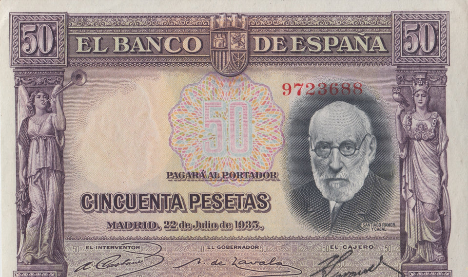 1935 50 PESTAS BANKNOTE SPAIN REF-1626