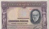 1935 50 PESTAS BANKNOTE SPAIN REF-1626