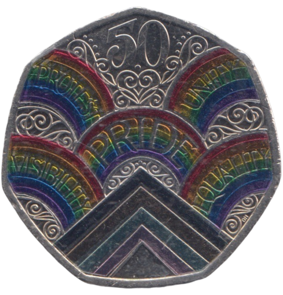 2022 PRIDE 50P COLOURED