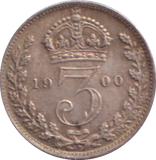 1900 THREEPENCE ( GF )