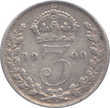 1900 THREEPENCE ( FINE )