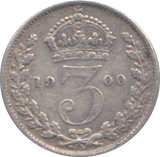 1900 THREEPENCE ( FINE )