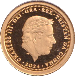 2024 GOLD PROOF FIVE POUND TRISTAN DA CUHNA