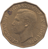 1951 BRASS THREEPENCE ( AUNC ) REF 13