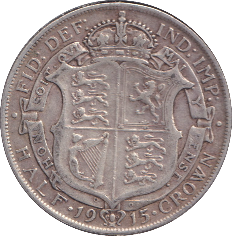 1915 HALFCROWN ( VF )
