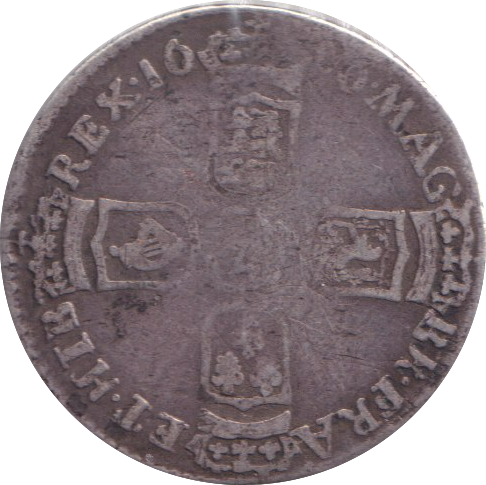 1696 SIXPENCE ( FINE )