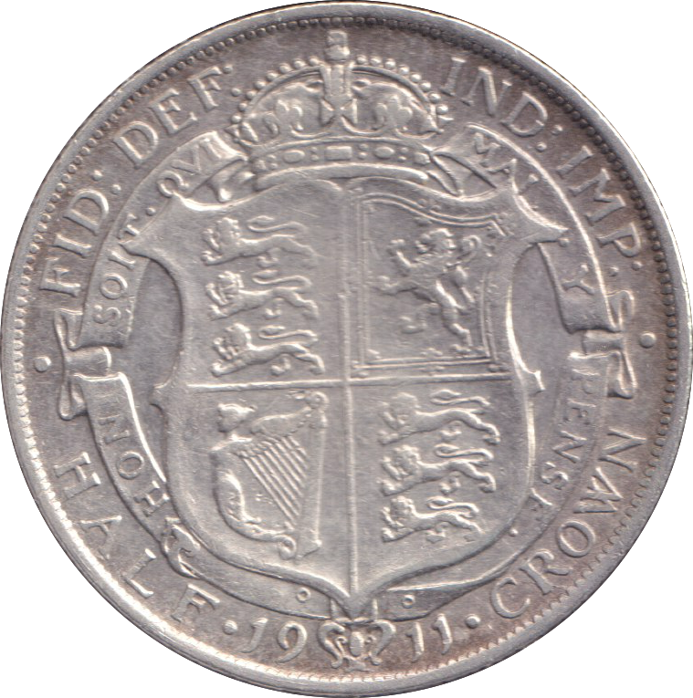 1911 HALFCROWN ( FINE )
