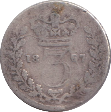 1887 THREEPENCE ( NF )