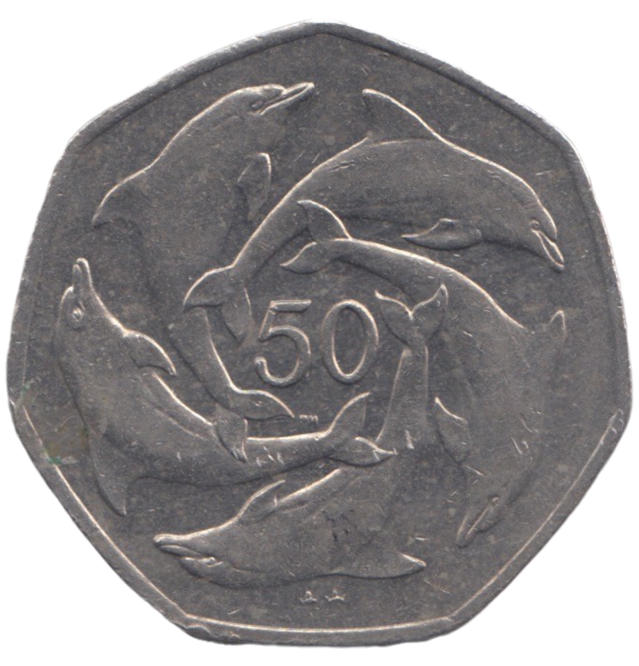1999 50 PENCE GIBRALTAR