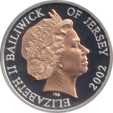 2002 SILVER PROOF FIVE POUNDS JERSEY