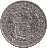1933 SILVER HALFCROWN NEW ZEALAND