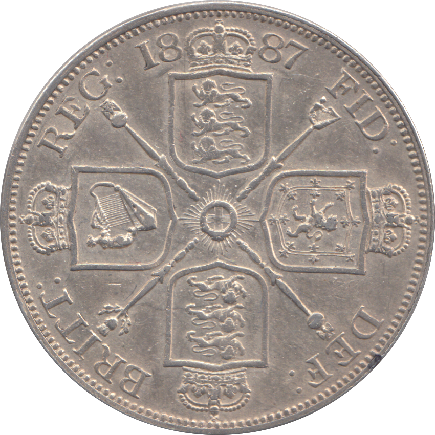 1887 DOUBLE FLORIN ( EF )