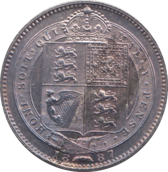 1887 SHILLING ( UNC )