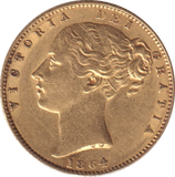 1864 GOLD SOVEREIGN ( EF ) DIE 30