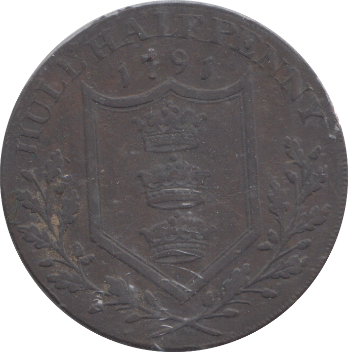 1791 HULL HALFPENNY TOKEN