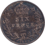 1892 SIXPENCE ( EF )