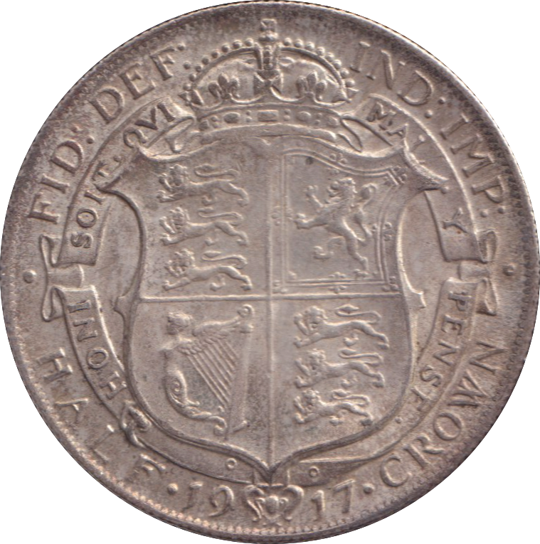 1917 HALFCROWN ( AUNC )