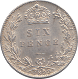 1899 SIXPENCE ( EF )