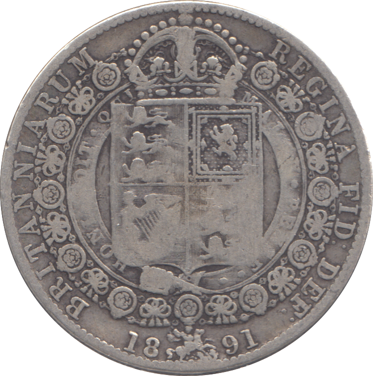 1891 HALFCROWN ( FINE )