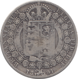 1891 HALFCROWN ( FINE )
